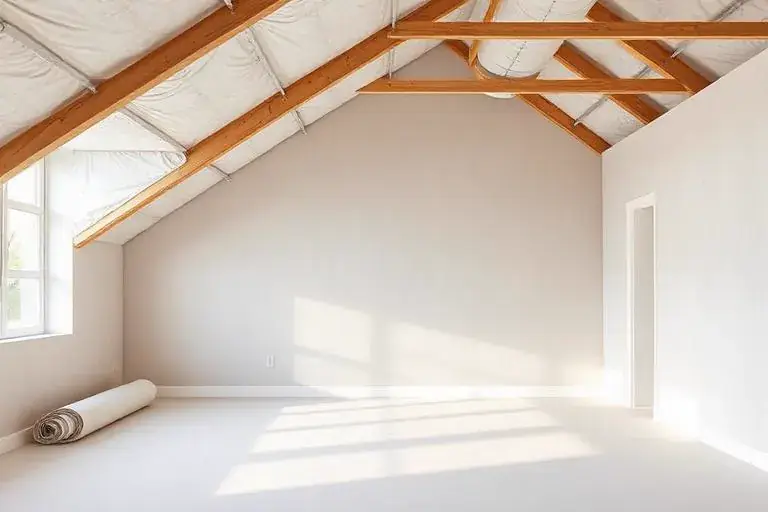 Combles aménagés isolés avec placo et peinture finie